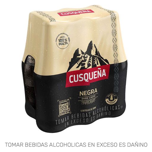 Sixpack Cerveza Cusqueña Negra Botella 310ml de Cusqueña - Oferta especial