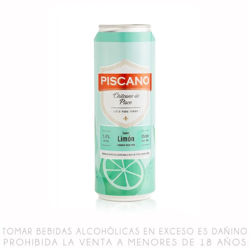 Piscano Limón Lata 355ml de Piscano - Oferta especial
