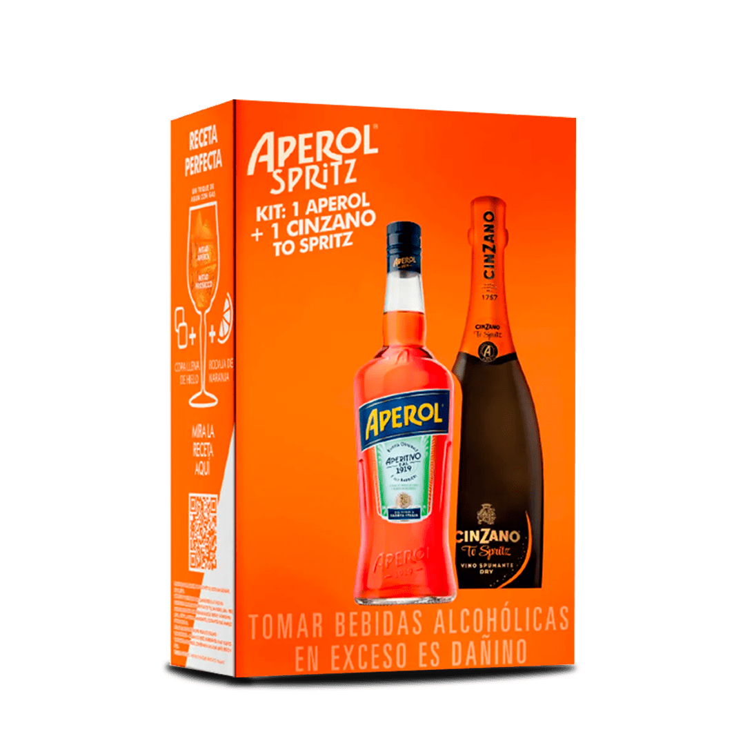 Pack Licor Aperol + Espumante Cinzano to Sprtiz Botella 750ml