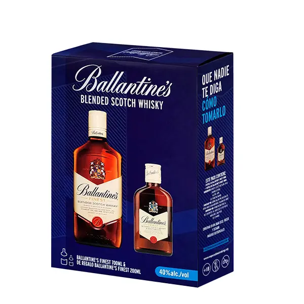 Whisky Ballantines Finest Botella 700ml + Botella 200ml de Ballantines Finest - Oferta especial