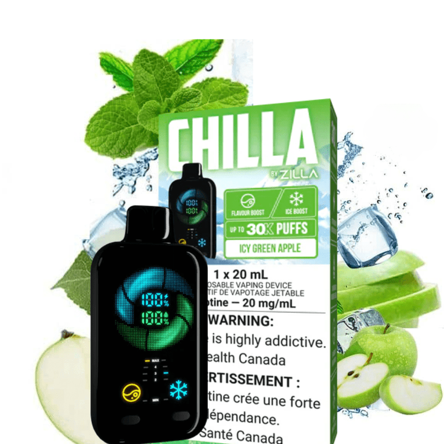 Vaper Desechable STLTH Chilla By Zilla 30k Puffs Icy Green Apple de STLTH - Oferta especial