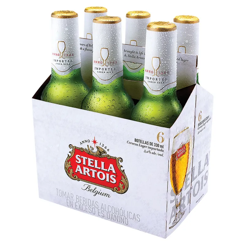 Sixpack Stella Artois Botella 330ml