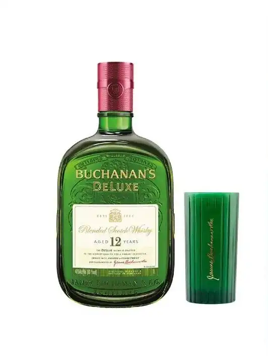 Whisky Buchanan's Deluxe 12 años Botella 750ml + 1 Vaso de Buchanan's Deluxe - Oferta especial
